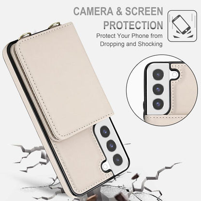 Crossbody Dual-buckle Wallet RFID Back Leather Phone Case