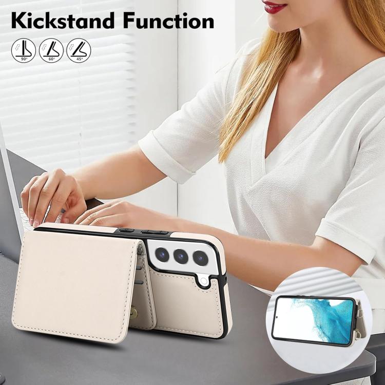 Crossbody Dual-buckle Wallet RFID Back Leather Phone Case