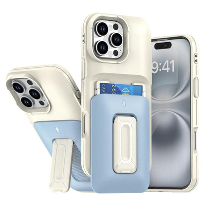 Sliding Card Holder Integrated Phone Case with Kickstand