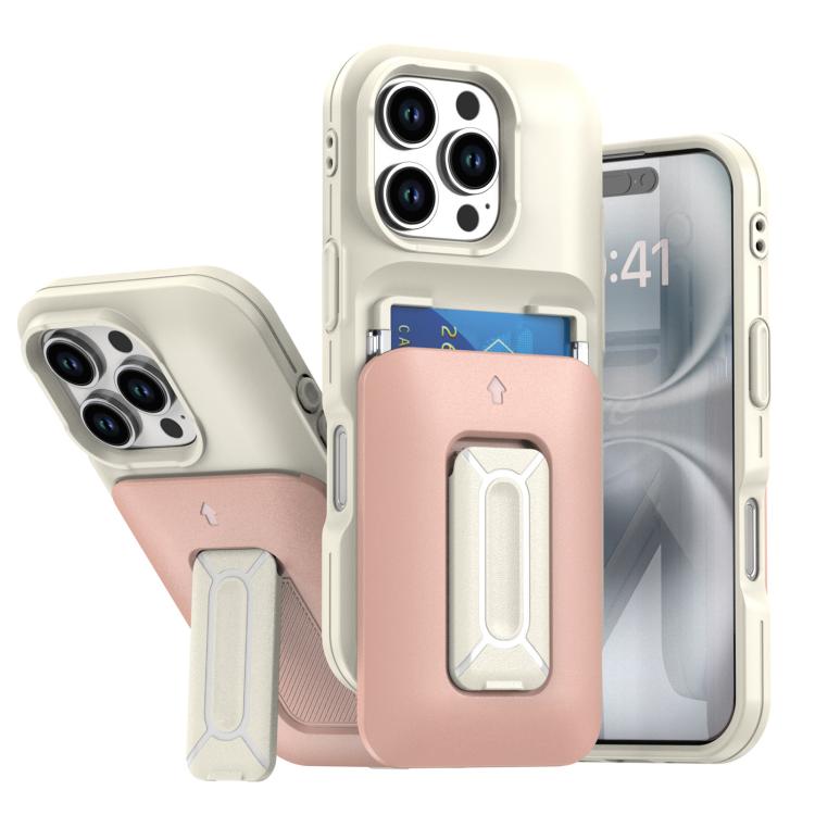 Sliding Card Holder Integrated Phone Case with Kickstand