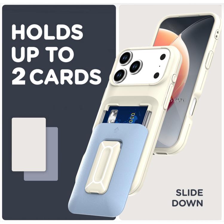 Sliding Card Holder Integrated Phone Case with Kickstand