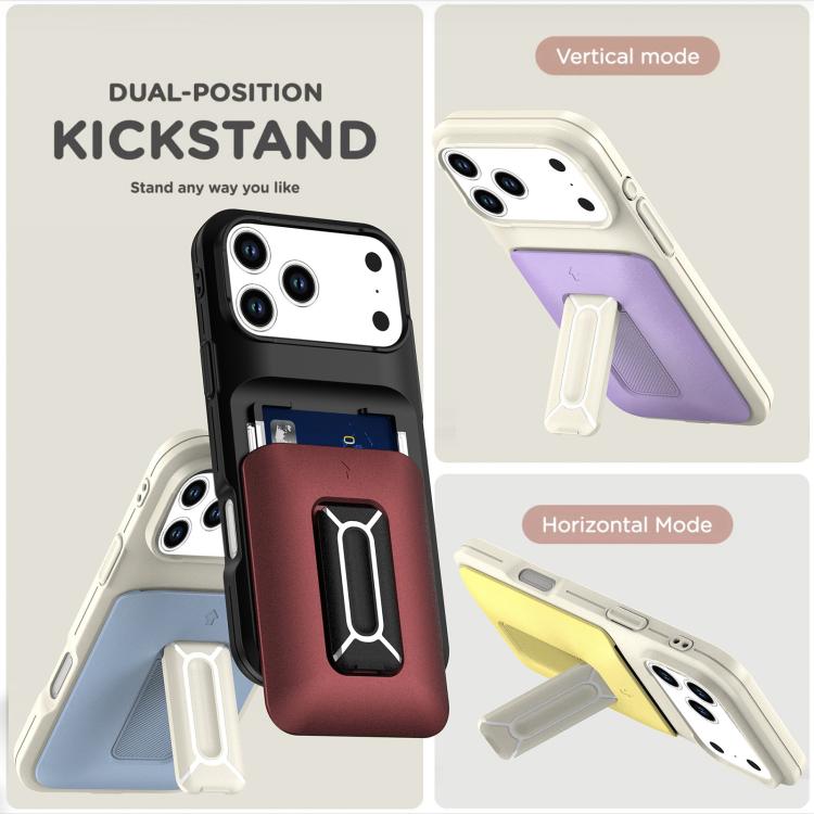 Sliding Card Holder Integrated Phone Case with Kickstand