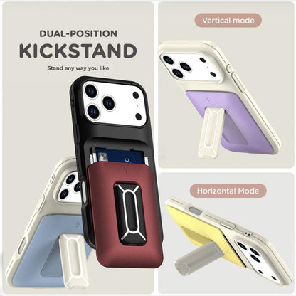 Sliding Card Holder Integrated Phone Case with Kickstand
