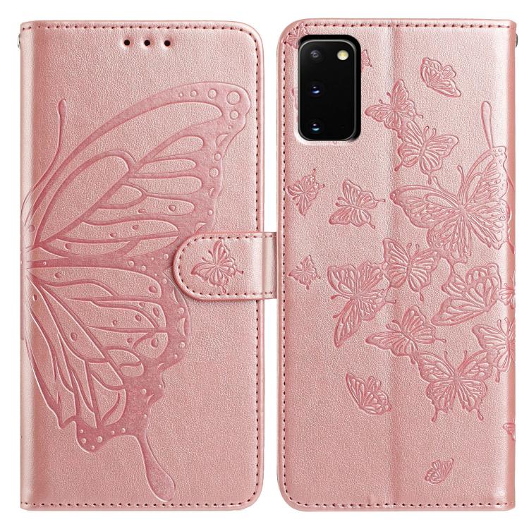 Butterfly Flutter Pattern Embossed Leather Phone Case