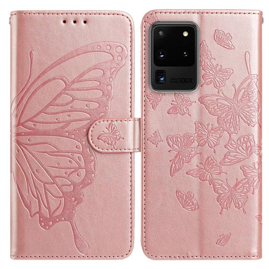 Butterfly Flutter Pattern Embossed Leather Phone Case