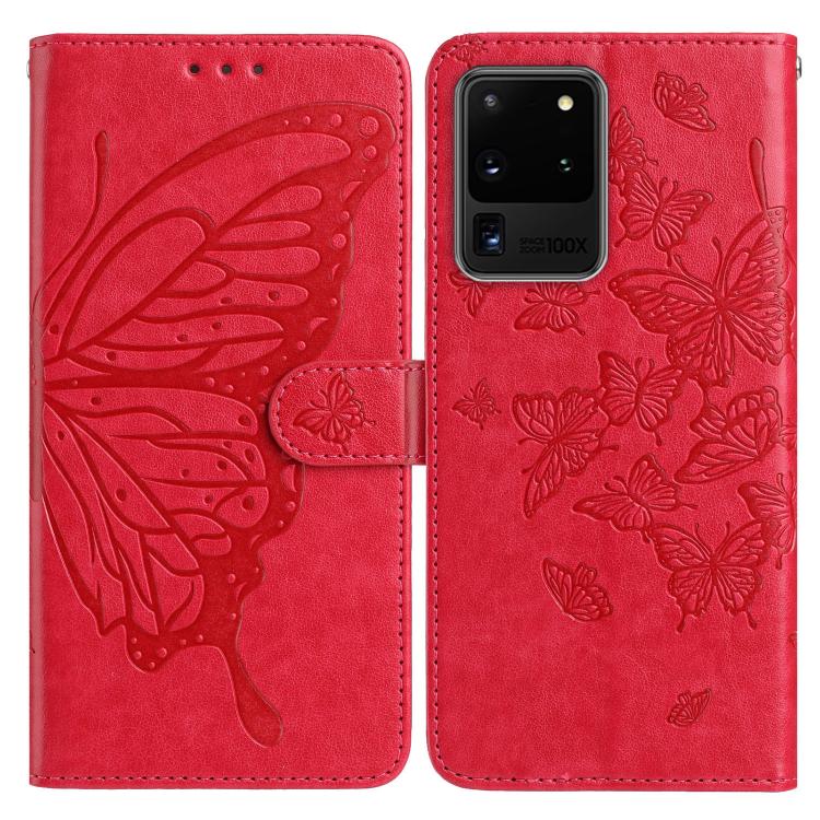 Butterfly Flutter Pattern Embossed Leather Phone Case