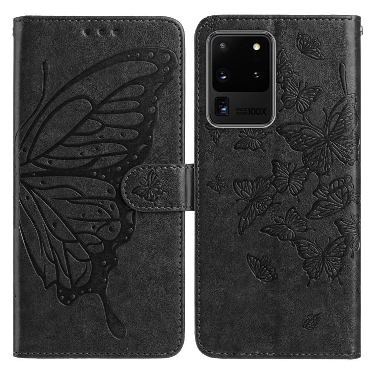 Butterfly Flutter Pattern Embossed Leather Phone Case
