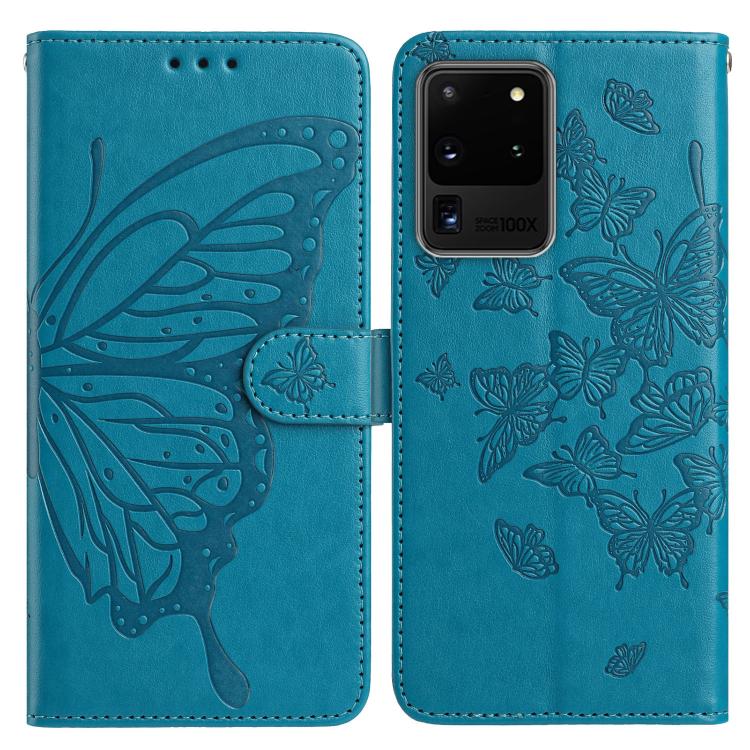 Butterfly Flutter Pattern Embossed Leather Phone Case