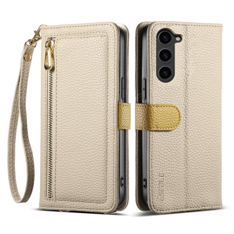 ESEBLE E11 Colorful Litchi Pattern Zipper Wallet Leather Phone Case