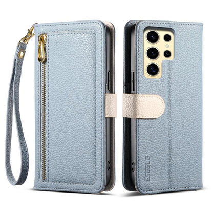 ESEBLE E11 Colorful Litchi Pattern Zipper Wallet Leather Phone Case