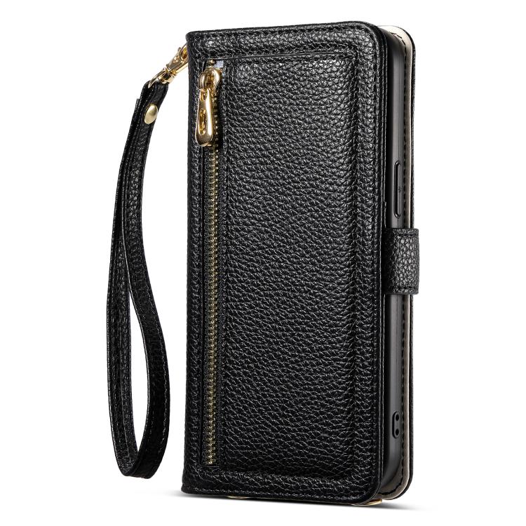 ESEBLE E11 Colorful Litchi Pattern Zipper Wallet Leather Phone Case