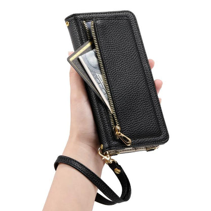 ESEBLE E11 Colorful Litchi Pattern Zipper Wallet Leather Phone Case