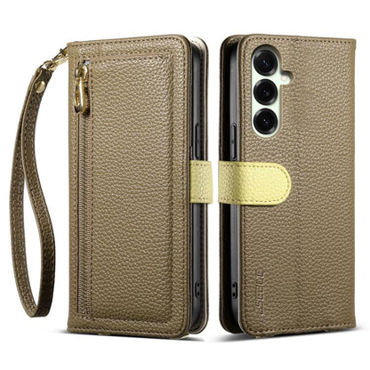 ESEBLE E11 Colorful Litchi Pattern Zipper Wallet Leather Phone Case