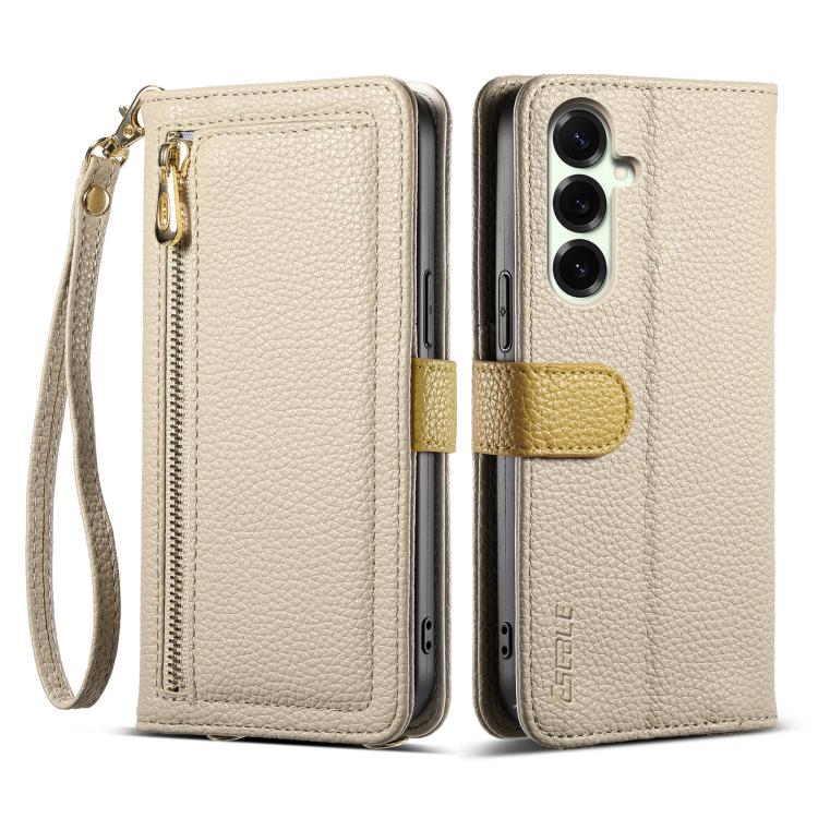 ESEBLE E11 Colorful Litchi Pattern Zipper Wallet Leather Phone Case