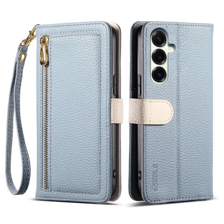 ESEBLE E11 Colorful Litchi Pattern Zipper Wallet Leather Phone Case