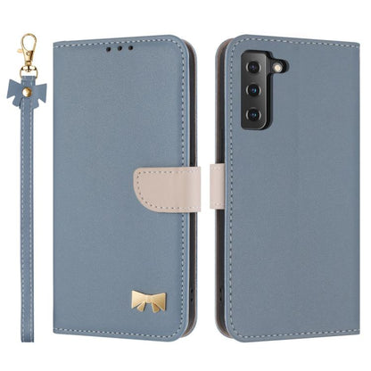 Metal Bow Leather Phone Case with Hand Strap