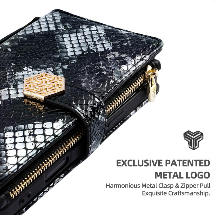 Crossbody Handle Snake Texture Leather Phone Case