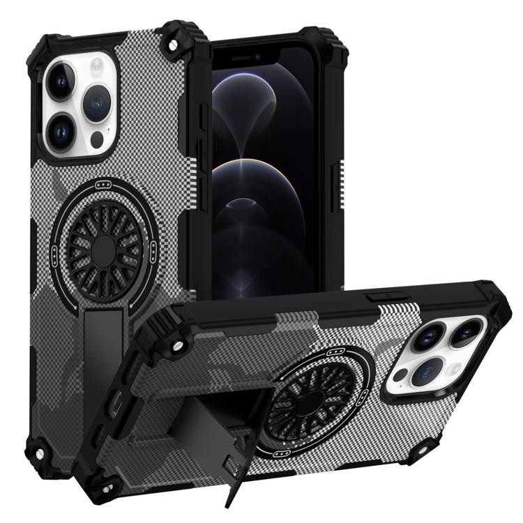 Camouflage Kickstand Rotating Shaft MagSafe Phone Case