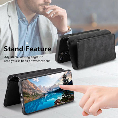 CaseNeo MagSafe RFID Anti-theft Zipper Wallet Retro Leather Phone Case