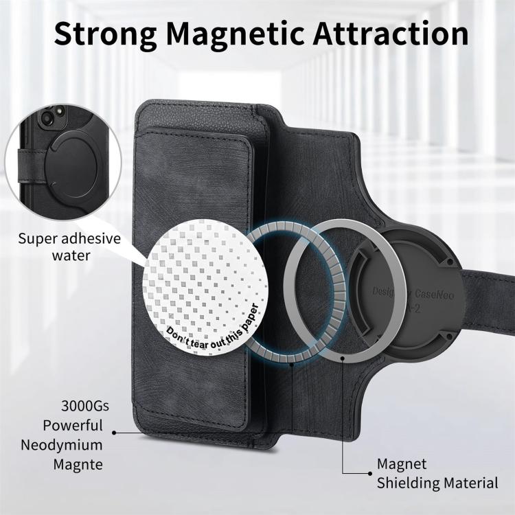 CaseNeo MagSafe RFID Anti-theft Zipper Wallet Retro Leather Phone Case