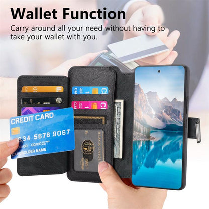 CaseNeo MagSafe RFID Anti-theft Zipper Wallet Retro Leather Phone Case