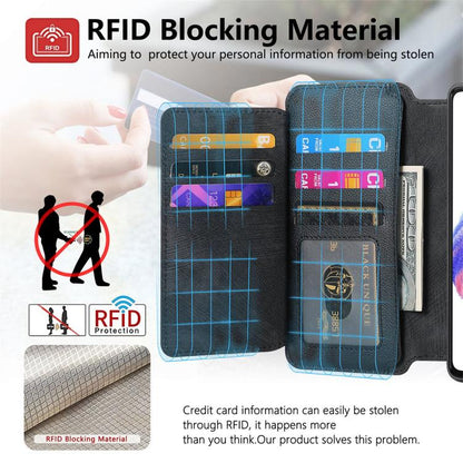 CaseNeo MagSafe RFID Anti-theft Zipper Wallet Retro Leather Phone Case