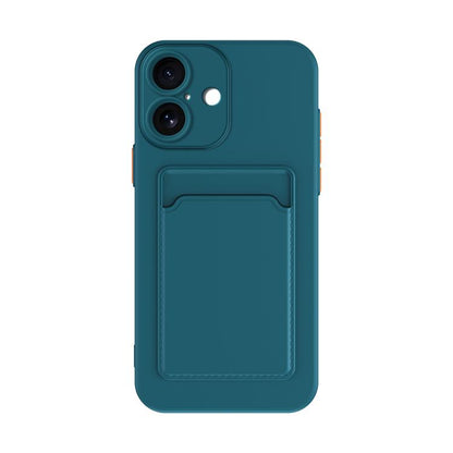 Skin Feel Card Contrast Color Button TPU Phone Case