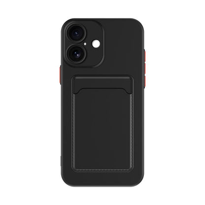 Skin Feel Card Contrast Color Button TPU Phone Case