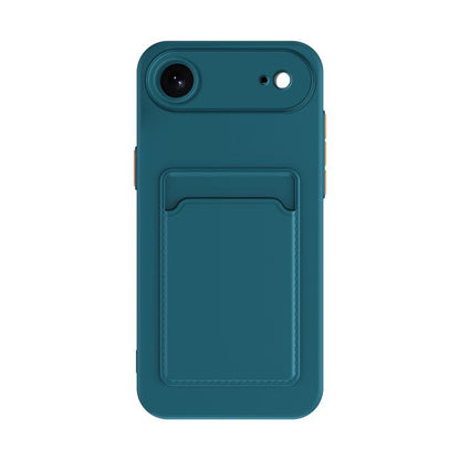 Skin Feel Card Contrast Color Button TPU Phone Case