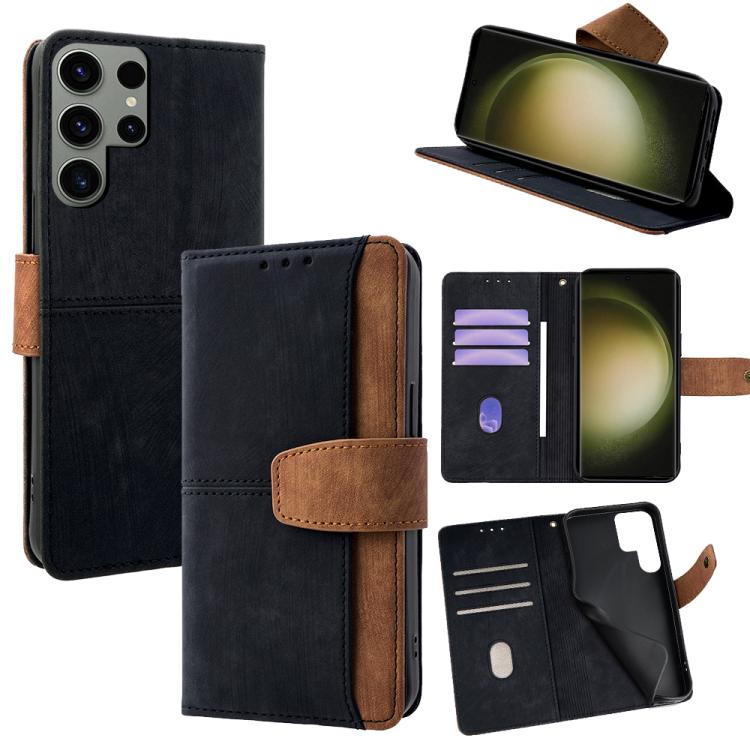 Color Stitching Skin Feel Leather RFID Blocking Phone Case