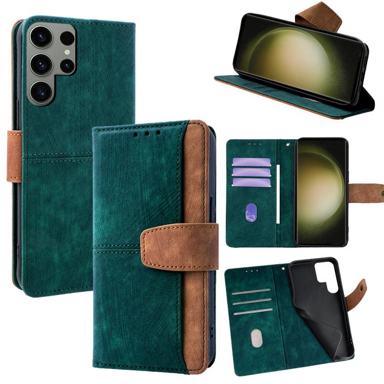 Color Stitching Skin Feel Leather RFID Blocking Phone Case