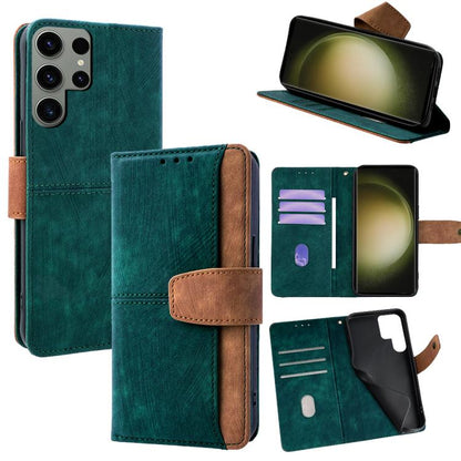 Color Stitching Skin Feel Leather RFID Blocking Phone Case