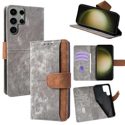 Color Stitching Skin Feel Leather RFID Blocking Phone Case