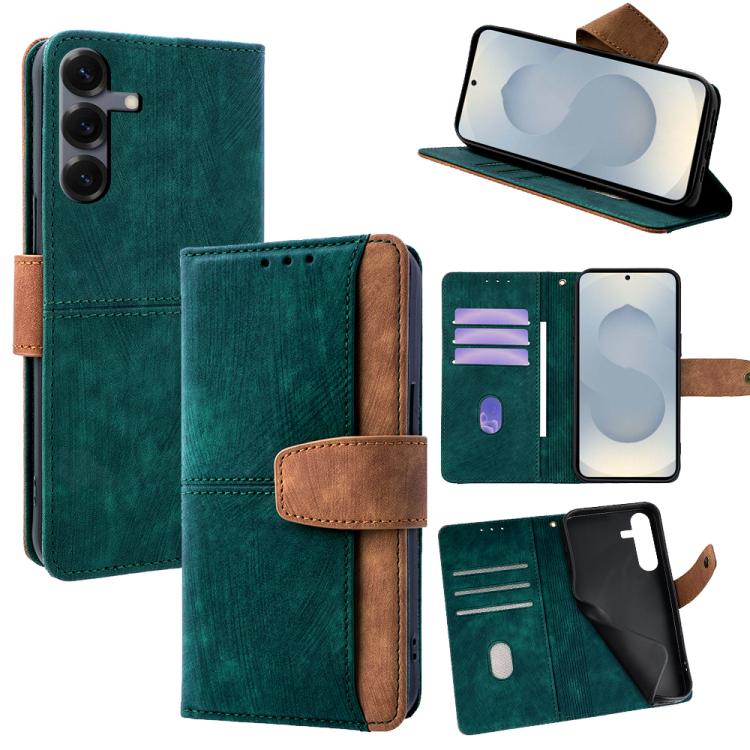 Color Stitching Skin Feel Leather RFID Blocking Phone Case