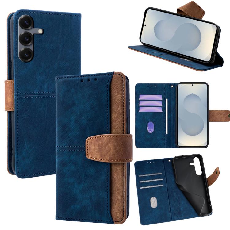 Color Stitching Skin Feel Leather RFID Blocking Phone Case