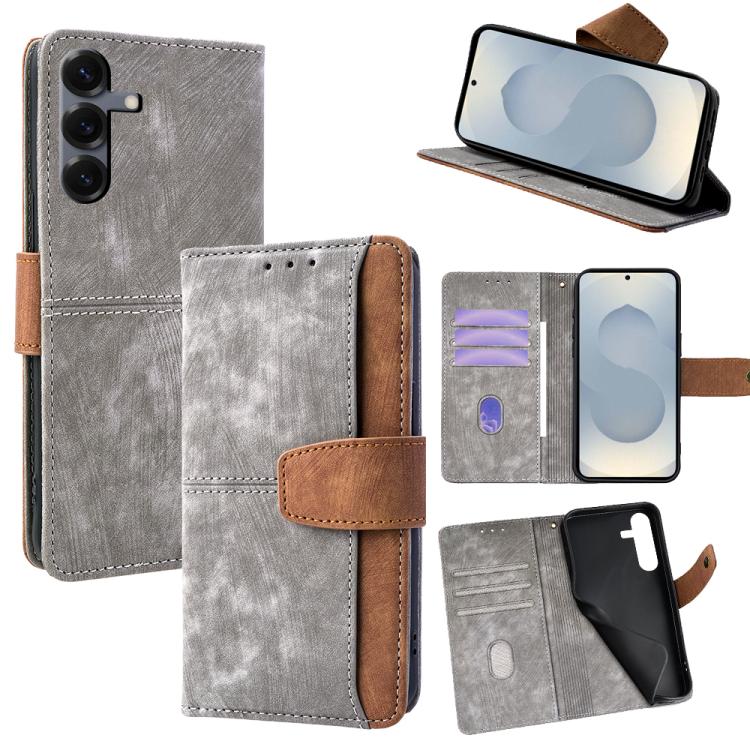 Color Stitching Skin Feel Leather RFID Blocking Phone Case