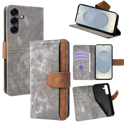 Color Stitching Skin Feel Leather RFID Blocking Phone Case