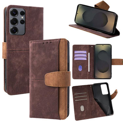 Color Stitching Skin Feel Leather RFID Blocking Phone Case