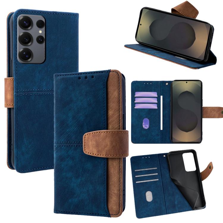 Color Stitching Skin Feel Leather RFID Blocking Phone Case