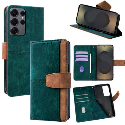 Color Stitching Skin Feel Leather RFID Blocking Phone Case