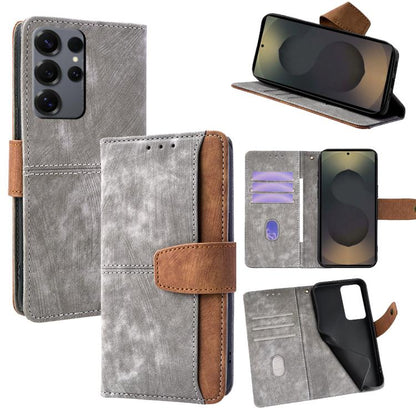 Color Stitching Skin Feel Leather RFID Blocking Phone Case