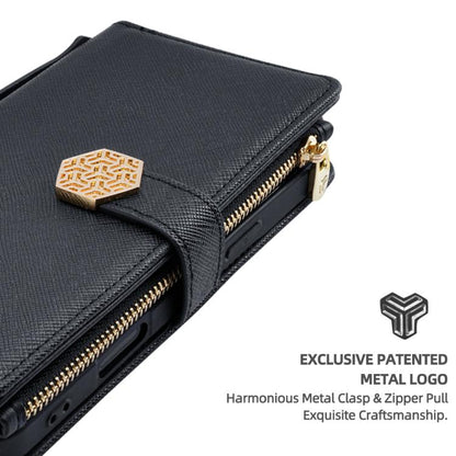 Crossbody Handle Cross Texture Leather Phone Case