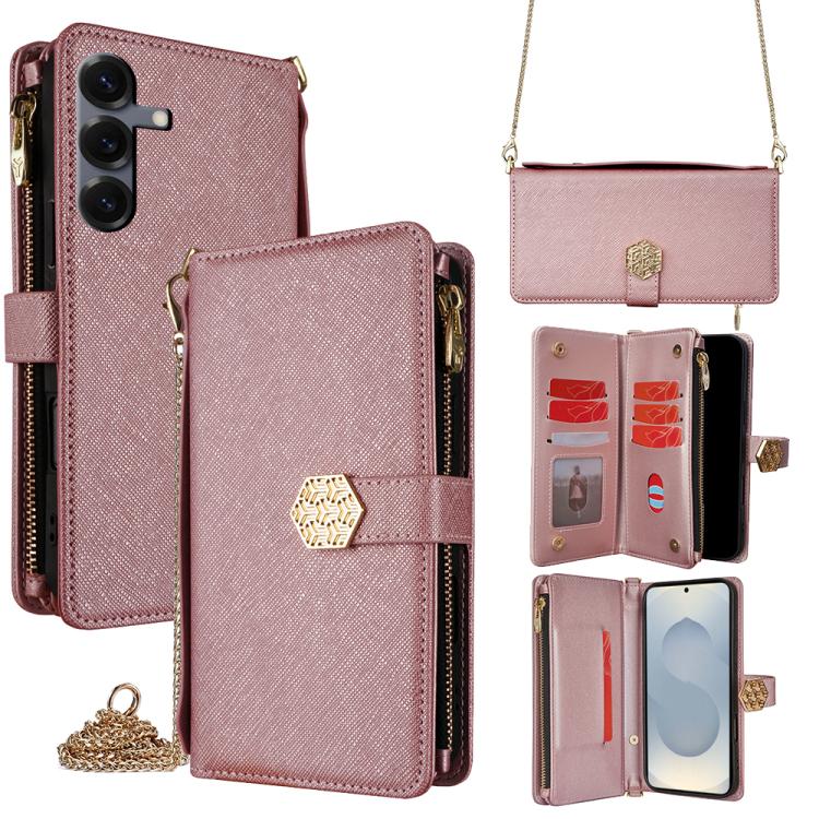 Crossbody Handle Cross Texture Leather Phone Case