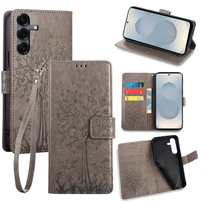 Tree & Deer Embossed Leather Phone Case