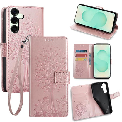 Tree & Deer Embossed Leather Phone Case