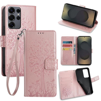 Tree & Deer Embossed Leather Phone Case
