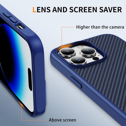 Carbon Fiber Texture Skin-feel Acrylic TPU Phone Case