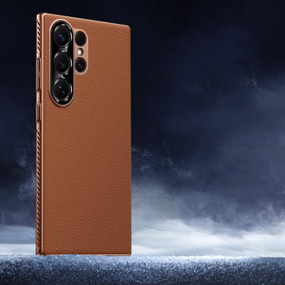 Soft Armor Cooling Plain Leather Hybrid PC Phone Case