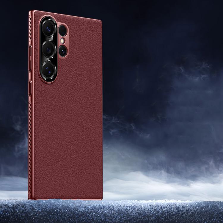 Soft Armor Cooling Plain Leather Hybrid PC Phone Case