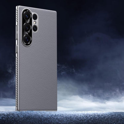 Soft Armor Cooling Plain Leather Hybrid PC Phone Case